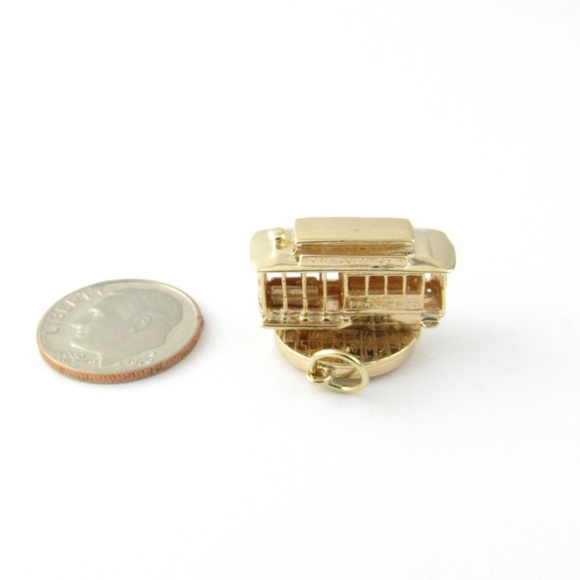 Vintage 14 Karat Yellow Gold San Francisco Cable Car Charm #4783 - Picture 8 of 8